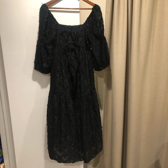 Topshop Black Midi Dress - Picture 6 of 6